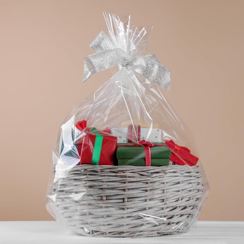 Morepack Shrink Wrap Bags for Gift Baskets, 24x30 inches Clear PVC Heat Gift Basket Shrink Bags 5 Pack - Image 4